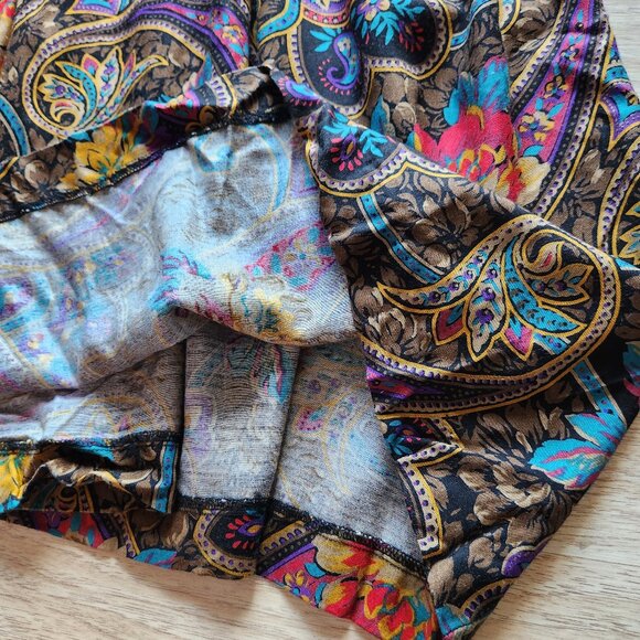 Vintage NWT ACT I New York Floral Paisley Smocked Midi Dress Drop-waist - Picture 9 of 14